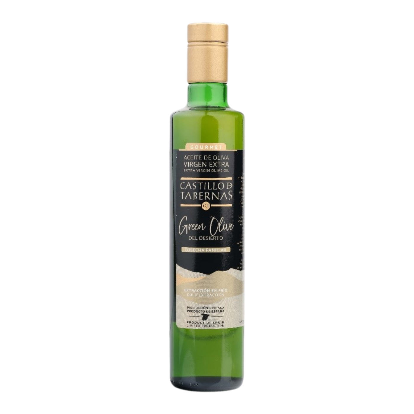 botella de aceite green olive